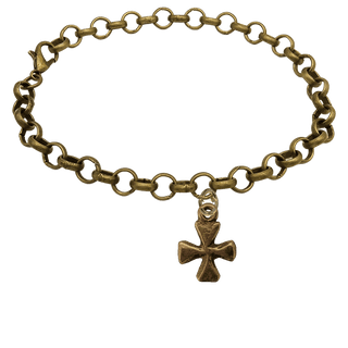 Vintage Bronze Miniature African Cross Bracelet
