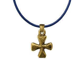 Vintage Yellow Bronze Miniature African Cross