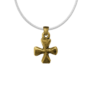 Vintage Yellow Bronze Miniature African Cross