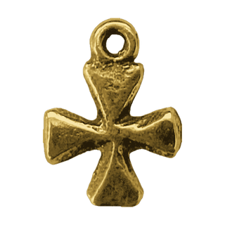 Vintage Yellow Bronze Miniature African Cross