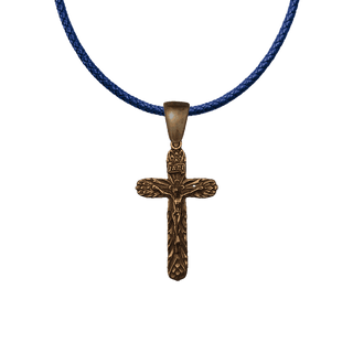 Vintage Bronze Thistle Crucifix