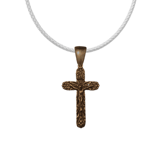 Vintage Bronze Thistle Crucifix
