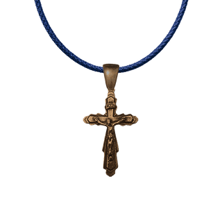 Vintage Bronze Art Deco Stepped Crucifix