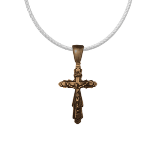 Vintage Bronze Art Deco Stepped Crucifix