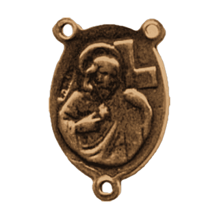 Vintage Bronze Christ with the Cross Oval Center
