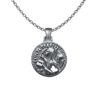 Vintage White Bronze Saint Teresa of Avila Medal