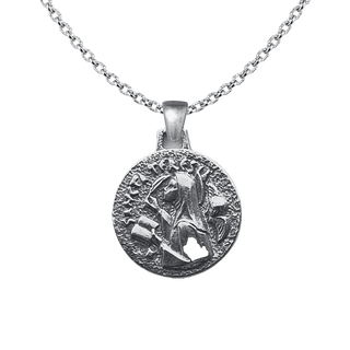 Vintage White Bronze Saint Teresa of Avila Medal