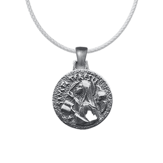 Vintage White Bronze Saint Teresa of Avila Medal