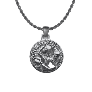 Vintage White Bronze Saint Teresa of Avila Medal
