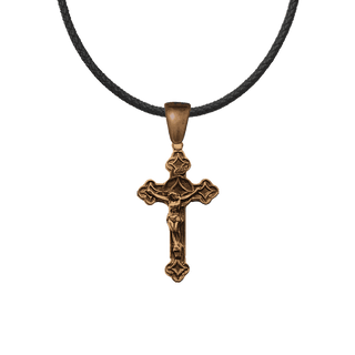 Vintage Bronze Star-Point Crucifix