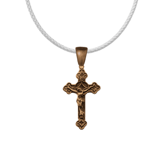 Vintage Bronze Star-Point Crucifix