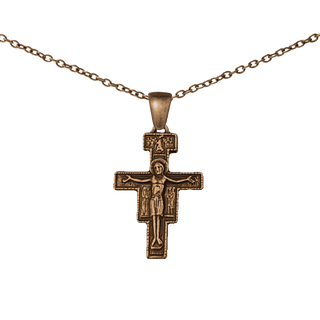 Vintage Bronze San Damiano Medal with Assisi Prayer