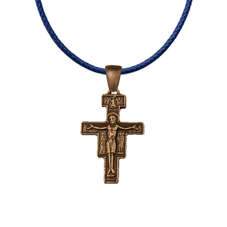 Vintage Bronze San Damiano Medal with Assisi Prayer