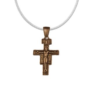 Vintage Bronze San Damiano Medal with Assisi Prayer