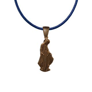 Vintage Bronze Shaped Miraculous Medal of Our Lady of Grace