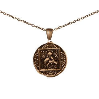 Vintage Bronze Perpetual Help and St. Alphonsus Medal