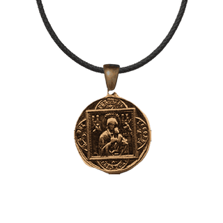 Vintage Bronze Perpetual Help and St. Alphonsus Medal