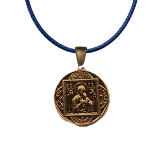 Vintage Bronze Perpetual Help and St. Alphonsus Medal