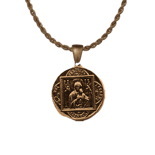 Vintage Bronze Perpetual Help and St. Alphonsus Medal