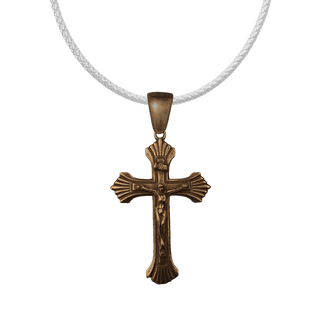 Vintage Bronze Art Deco Rayed Crucifix