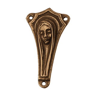 Vintage Bronze Elongated Madonna Rosary Center