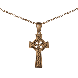 Vintage Bronze Celtic Ringed Cross