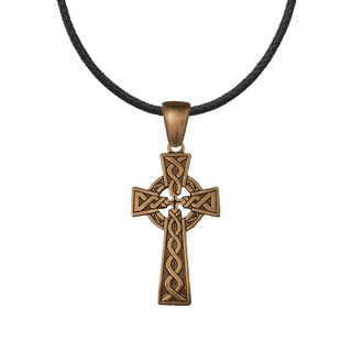 Vintage Bronze Celtic Ringed Cross
