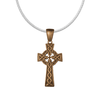 Vintage Bronze Celtic Ringed Cross