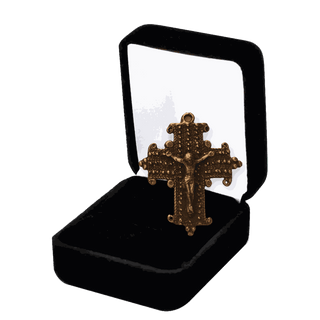 Vintage Bronze Granulated Coptic Crucifix