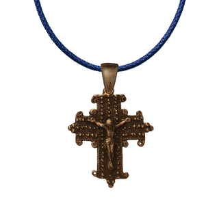 Vintage Bronze Granulated Coptic Crucifix