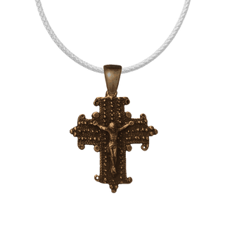 Vintage Bronze Granulated Coptic Crucifix