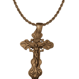 Vintage Bronze Spanish Colonial Crucifix, Philippines