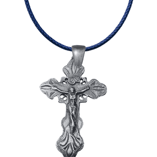 Vintage White Bronze Spanish Colonial Crucifix, Philippines