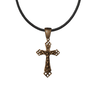 Vintage Bronze Lourdes Crucifix