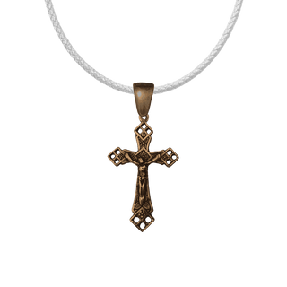 Vintage Bronze Lourdes Crucifix