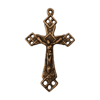 Vintage Bronze Lourdes Crucifix