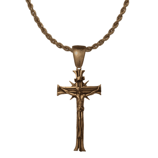 Vintage Bronze Large Rayed Crucifix