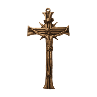 Vintage Bronze Large Rayed Crucifix