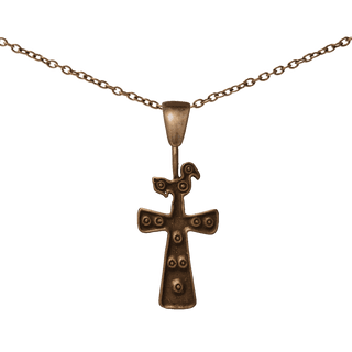 Vintage Bronze Armenian Bird Cross