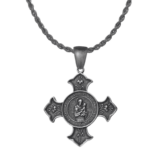 Vintage White Bronze St. Anthony of Padua Confraternity Cross