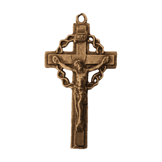 Vintage Bronze Crown of Thorns Crucifix