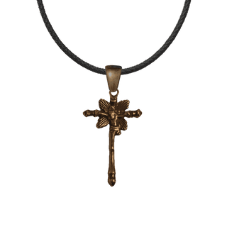 Vintage Bronze Child's Colonial Spanish Crucifix