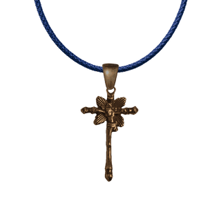 Vintage Bronze Child's Colonial Spanish Crucifix
