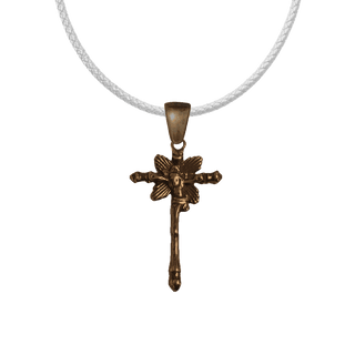 Vintage Bronze Child's Colonial Spanish Crucifix