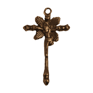 Vintage Bronze Child's Colonial Spanish Crucifix