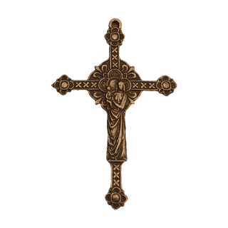Vintage Bronze Renaissance Double-Sided Crucifix - reverse