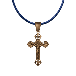 Vintage Bronze Shamrock Crucifix