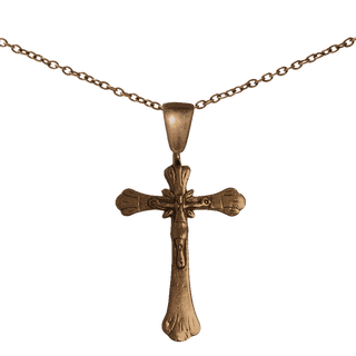 Vintage Bronze Large Latin American Crucifix