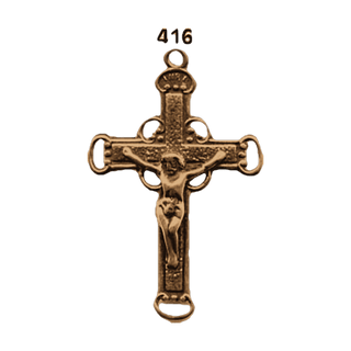 Vintage Bronze Small Openwork Crucifix