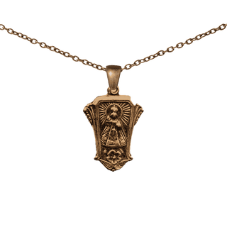 Vintage Bronze Infant of Prague Shrine Medal